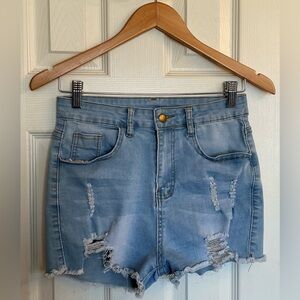 JEANS Brand Trendy Blue Distressed Women's Jean Shorts Size Small